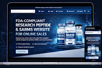 create fda compliant peptide research peptide and sarms website for online sales