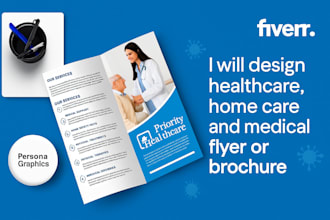 design professional medical healthcare and home care flyer or brochure