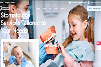 build dentist website dental clinic wordpress website with booking and SEO
