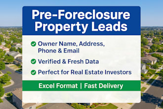 provide pre foreclosure with skip tracing