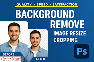 professionally remove background,resize,and crop your image