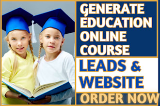 generate education, online course leads, build education wordpress website