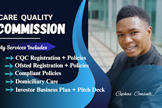complete cqc registration, ofsted, domiciliary care, policy and procedures in UK