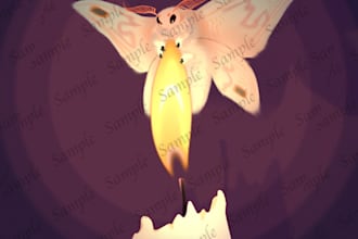 draw simple art for wallpaper, human made
