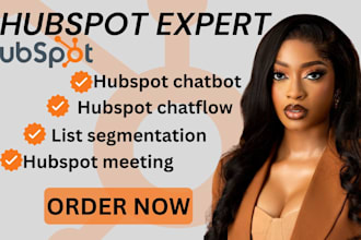 setup hubspot chatbot, chatflows, meetings list segmentation