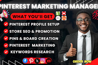 be your pinterest marketing manager for store promotion