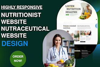 design nutritionist website nutrition coach website nutraceutical website