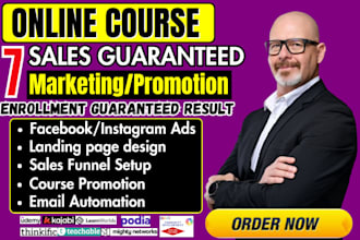 do online course promotion, course marketing business and finance course