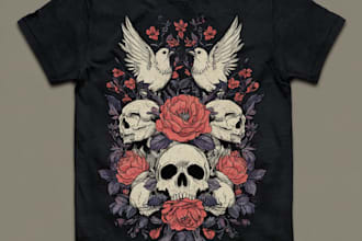 do vintage t shirt design for you