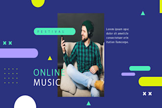 create spotify banner design, canvas, cover and music design