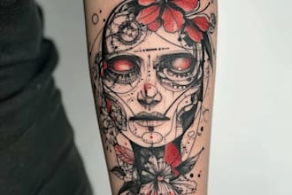 unique realistic tattoo design