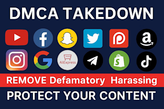takedown delete remove harassing defamatory harmful negative posts social media
