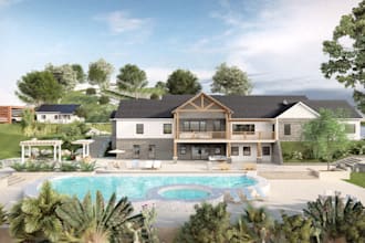 render exterior design using sketchup and d5 render