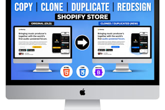 copy clone duplicate or redesign shopify store design
