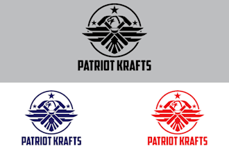 design modern custom eye catching patriot logo
