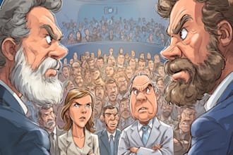 make you political funny cartoon portrait