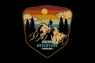 do outdoor retro vintage design for t shirt and logo