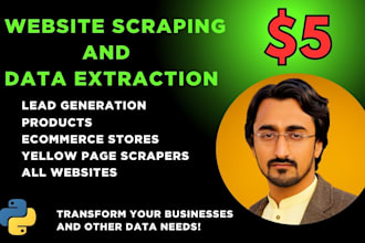 do web scrapping, web mining, data extraction