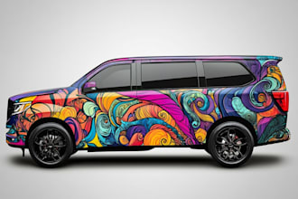 do van wrap, car wrap, vehicle wrap, car wrap design