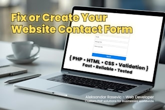 fix or create a website contact form