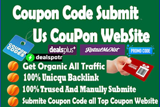 manually submit coupon code and deal upto top 100 coupon submission site