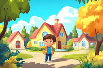 do children book illustrations and children book cover