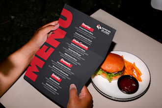 design restaurant menu, cafe, and digital food menu board