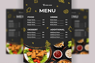 design restaurant menu food digital menu