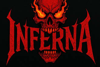 design a brutal metal logo for your band or merch