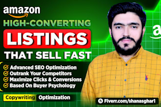 write SEO optimized amazon listing, amazon copywriting, fba product description