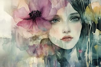 draw watercolor illustration and watercolor art