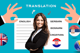 do english to serbian, croatian and bosnian translation