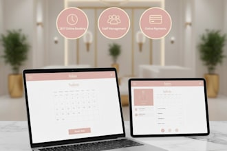 develop a custom appointment booking website for your salon, spa, or barbershop