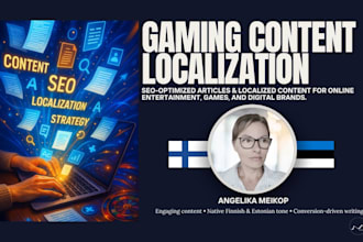 write SEO optimized gaming and entertainment articles
