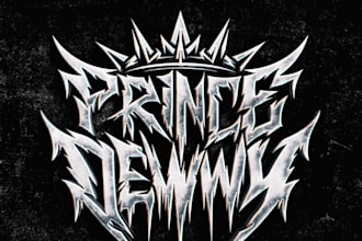design a heavy and modern metalcore logo for your band or merch