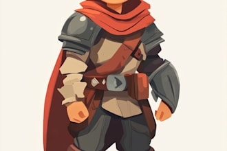 do 2d game character illustration