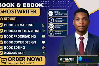 be your expert ebook ghostwriter 100,000 words on amazon KDP