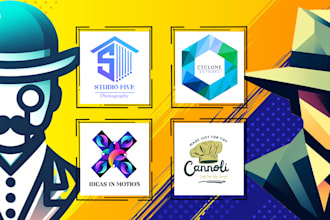 design gradient, abstract, gaming, geometric, or tech polygon logo in 24h