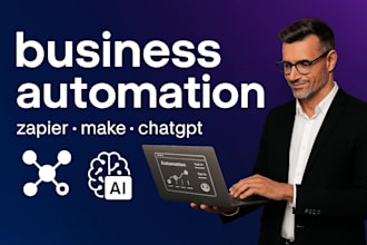 automate your business workflows with zapier, make and chatgpt