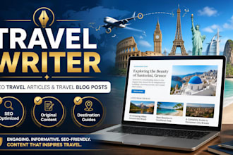 be your travel writer for travel articles and travel blogs