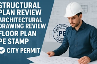 prepare architectural site and floor plans with pe stamp in washington