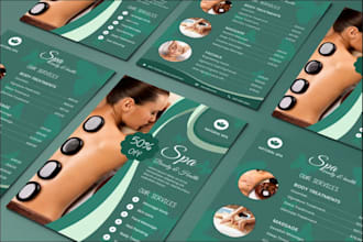 design salon flyer, pricelist, hair extension flyer, spa menu canva design adobe