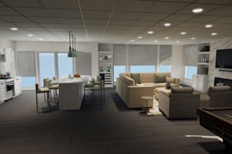 relayout house basement,interior design,floor plan, living room render,apartment