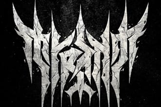 design a brutal and unique metal logo