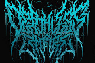 design a brutal and chaotic metal logo