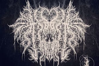design an illegible metal logo for your band or merch