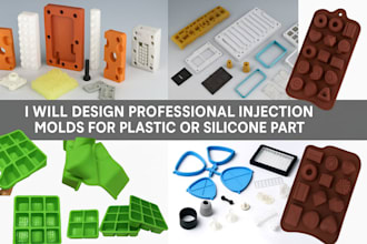 design professional injection mold for plastic, chocolate or silicone parts