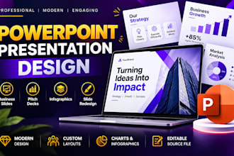 design modern powerpoint presentations and business presentation slides