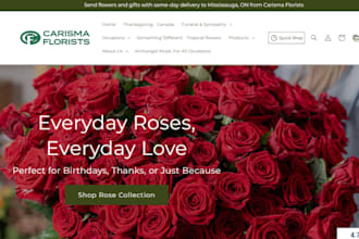 flower shopify store florist bouquet website floral website dropshipping store