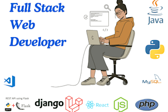 do custom fullstack web development using java, laravel, react, nodejs, django